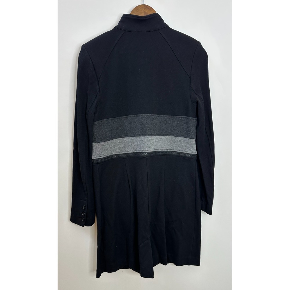 CAbi Convertible Jacket Style 3176 Black Gray Cropped Duster Size Small Button - Picture 9 of 11
